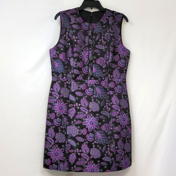 𝅺Elie Tahari Louisa Sleeveless Jacquard Dress - Picture 16 of 17